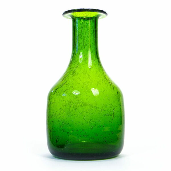 Bottiglia di vetro color verde scuro