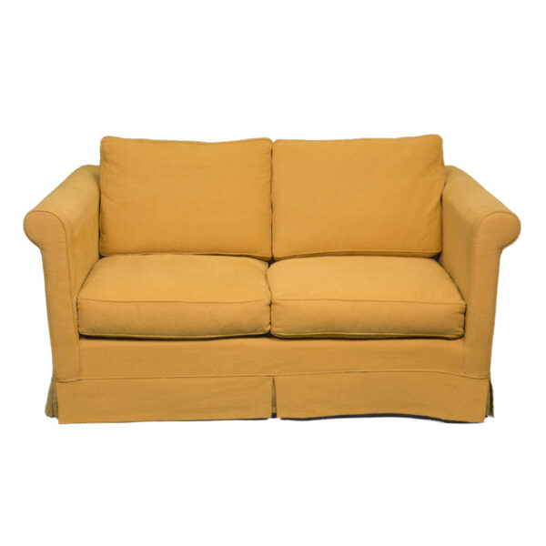 Divano due posti cotone giallo