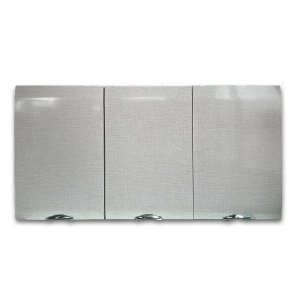Cucina in formica verde acqua con credenza, pensili, tavolo e 2 sedie - immagine 2