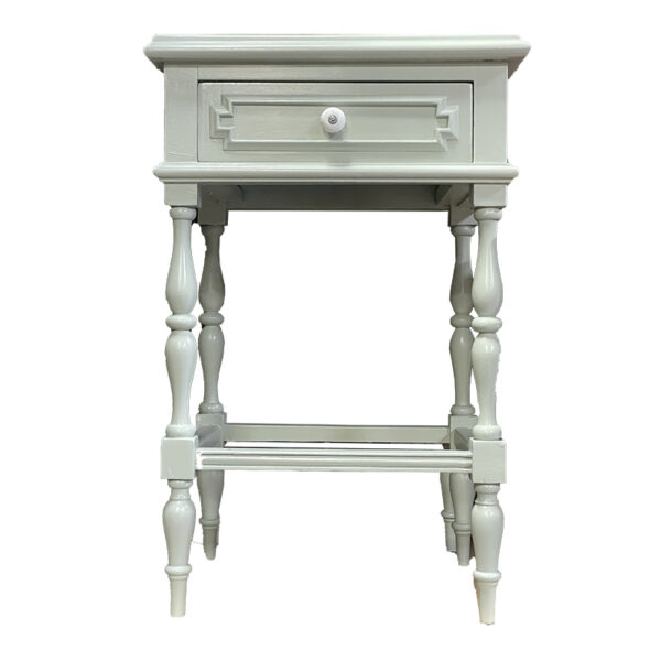 Coppia di comodini a cassetto singolo colore verde salvia 45,5x33,5x71cm