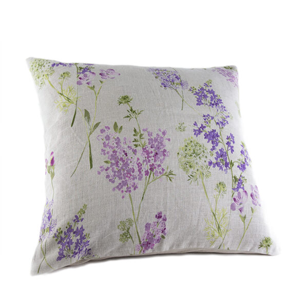 Cuscino con rivestimento in tessuto di cotone con fantasia floreale 4