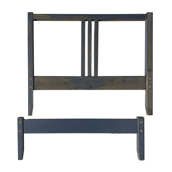 Letto singolo in legno blu