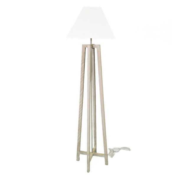 Piantana con base in legno naturale - immagine 2