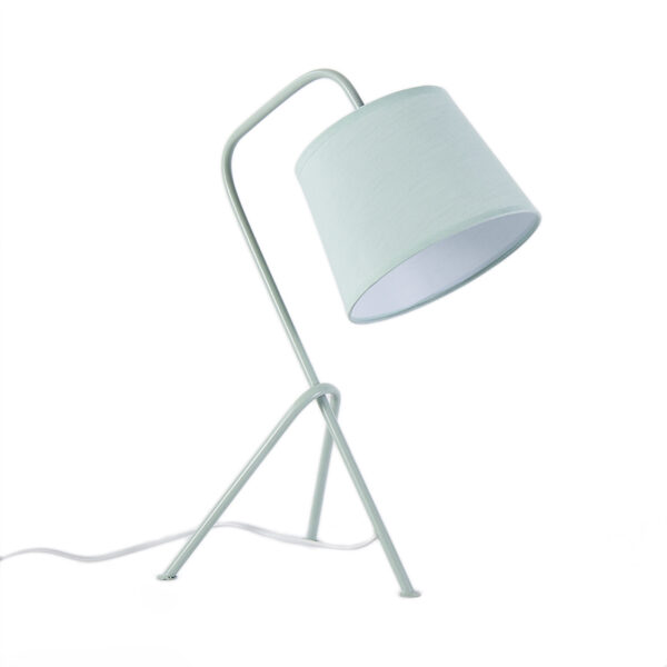 Lampada vintage in metallo verde pastello
