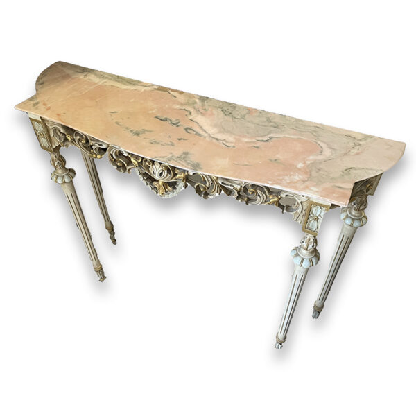 Consolle classica con piano in marmo