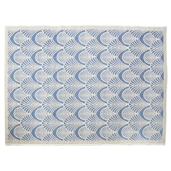 Tappeto con motivi geometrici blu 160x230cm