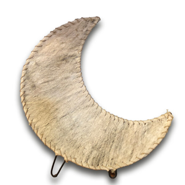 Lampada etnica a forma di luna in pelle