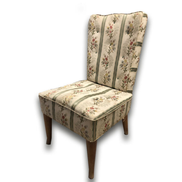 Poltroncine struttura legno e rivestimento a fiori