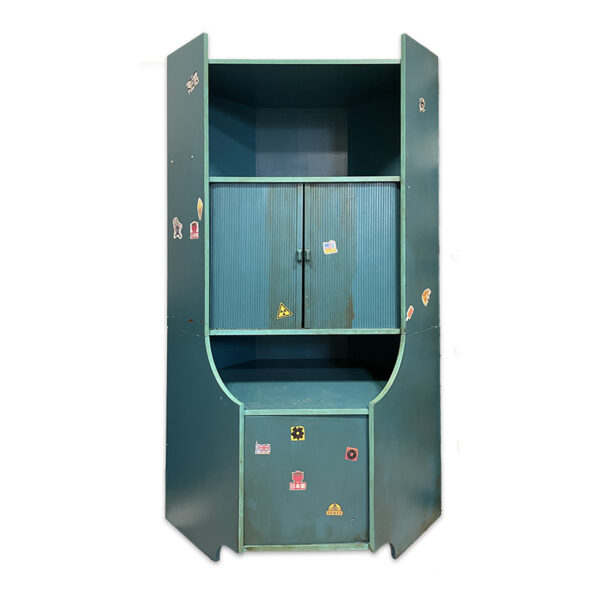 Mobile credenza angolare azzurra da cameretta