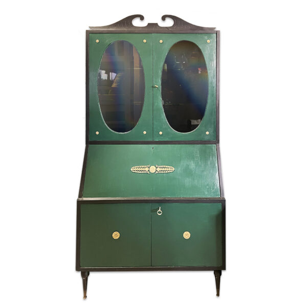 Mobile credenza anni '70 verde e nera