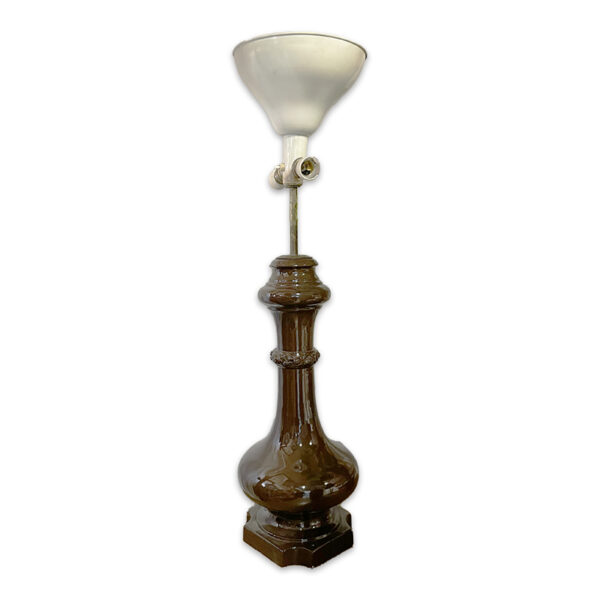 Lampada da tavolo decò marrone scuro