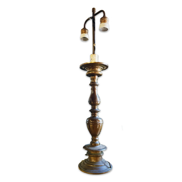 Coppia lampade epoca in ottone con candela portalampadine