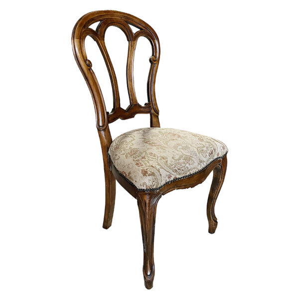 Sedie '800 in legno rivestite