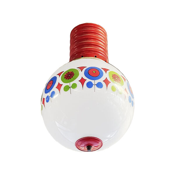 Lampadario vintage con paralume a goccia anni '50