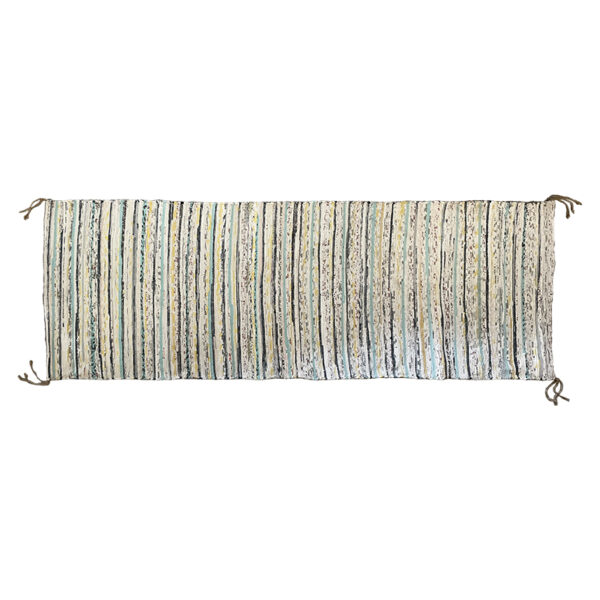 Tappeto lungo a righe multi colori giallo e celeste Tanum 70x180cm