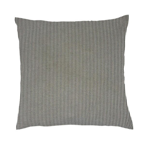 Cuscino a righe velluto beige