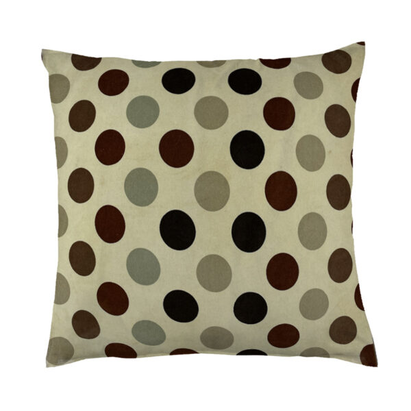 Cuscino a pois su base beige