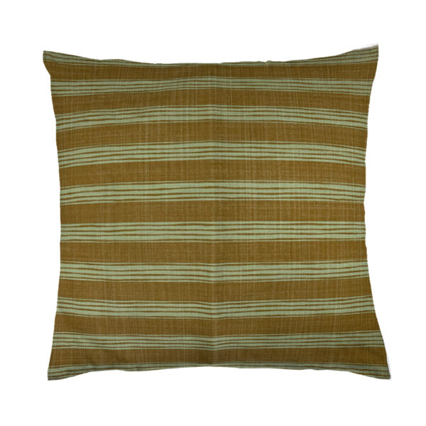 Cuscino a righe arancio e senape