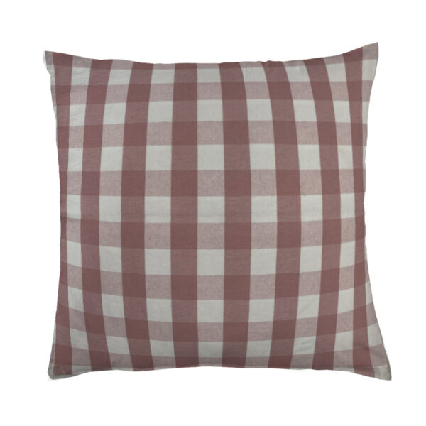 Cuscino a quadretti rosa