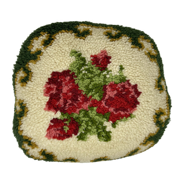 Cuscino lana con rose