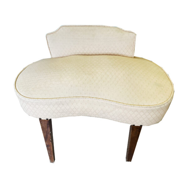 Panchetto classico rivestito in crema 50x30cm