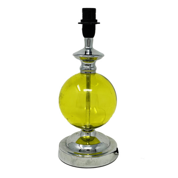 Lampada in metallo e vetro verde acido