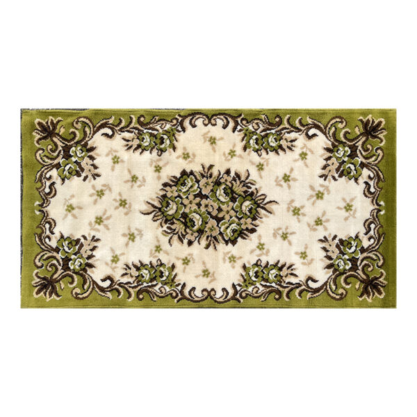 Tappeto anni '60 verde piccolo 115x60cm