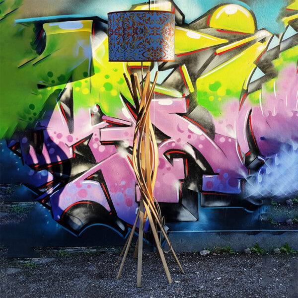 Lampada in doghe piegate - immagine 2