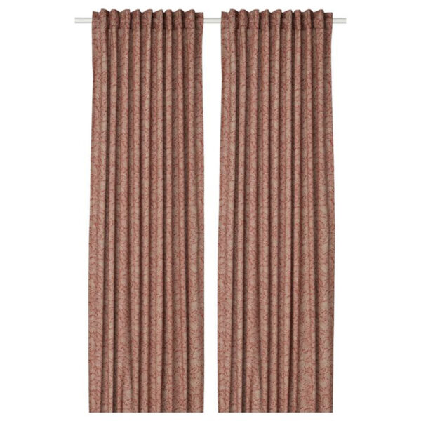 Tende coprenti ruggine fantasia fogliare H300x145cm