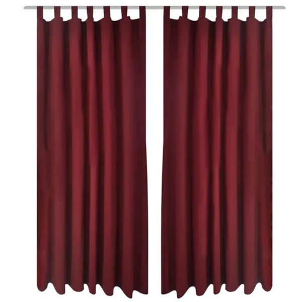 Tende coprenti raso rosse H280x140cm