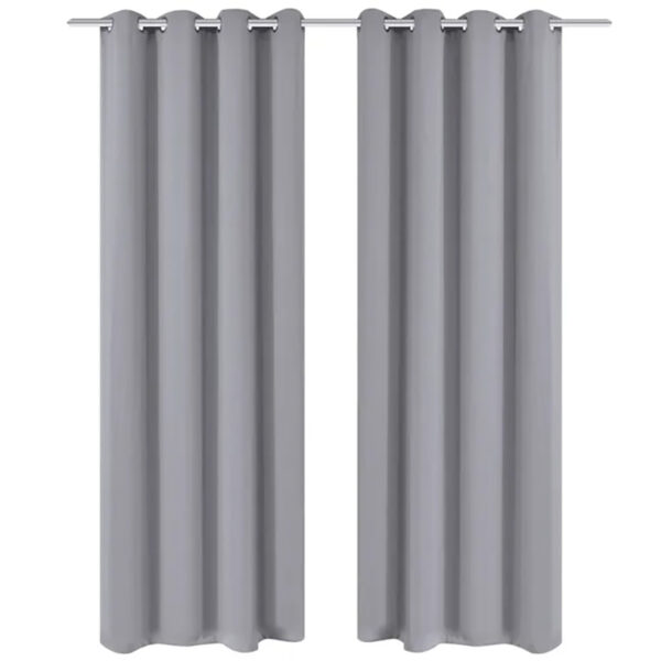 Tende coprenti grigio topo in poliestere H280x140cm