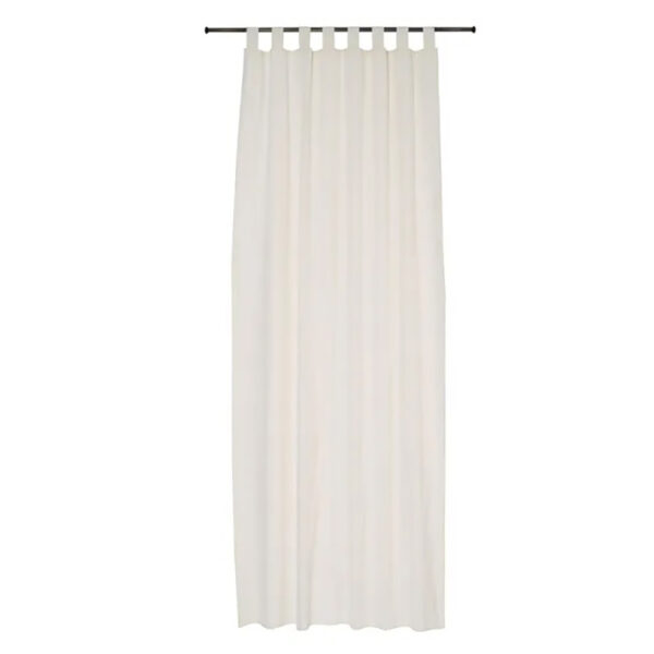 Tende coprente crema in cotone a fettucce H270x110cm