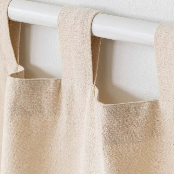 Tendina crema semifiltrante con fettucce H90x150cm