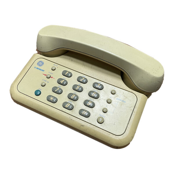 Telefono fisso anni 90 crema