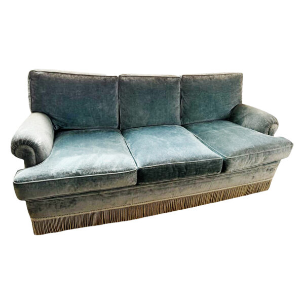 Divano vintage anni '60 velluto blu