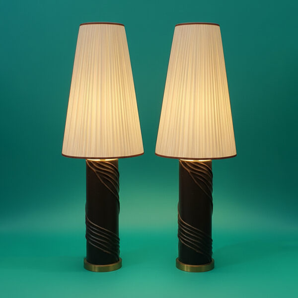 Abat-jour mid century italo/francese anni '70 in ottone spazzolato