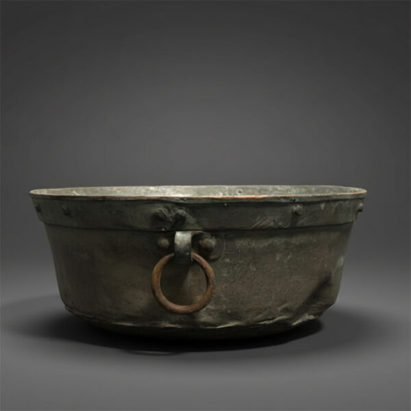 Bacile antico in rame fine 800