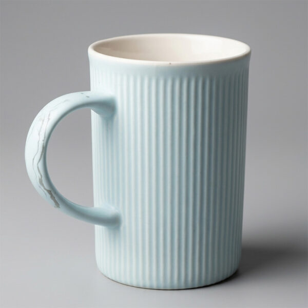 Tazza rigata celeste